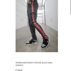 Homme+Femme NWT Trademark Vintage Denim Black/Gray Pink Men's Jeans Pants Sz 32